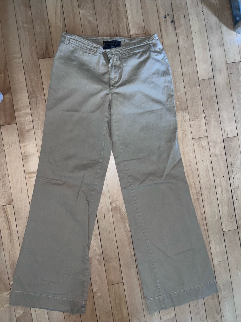 Abercrombie Khaki Wide-Leg Pants - Classic Chinos